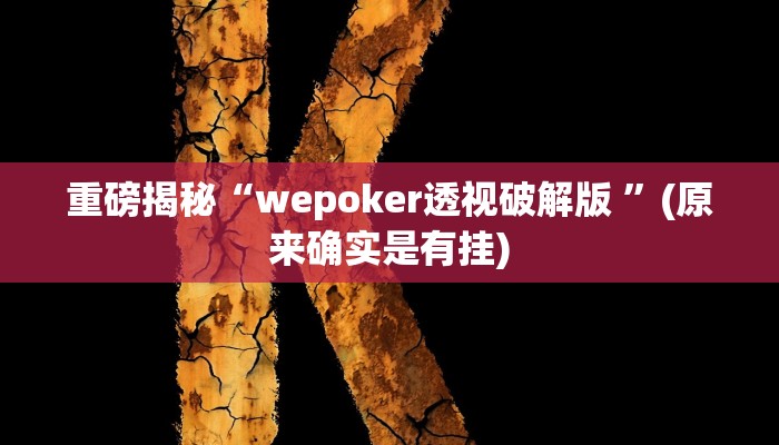 实测辅助”德扑之星app德州透视破解版”(详细开挂教程)