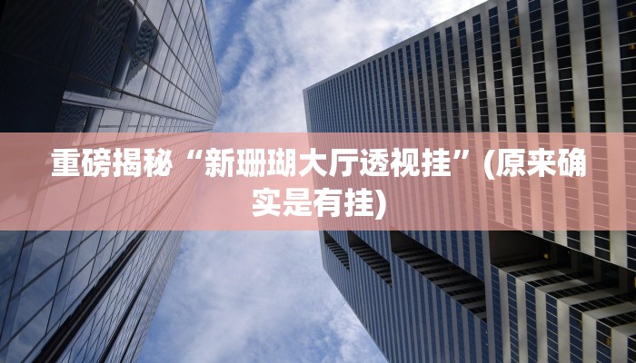 实测辅助”黄帝大厅透视挂”其实确实有挂