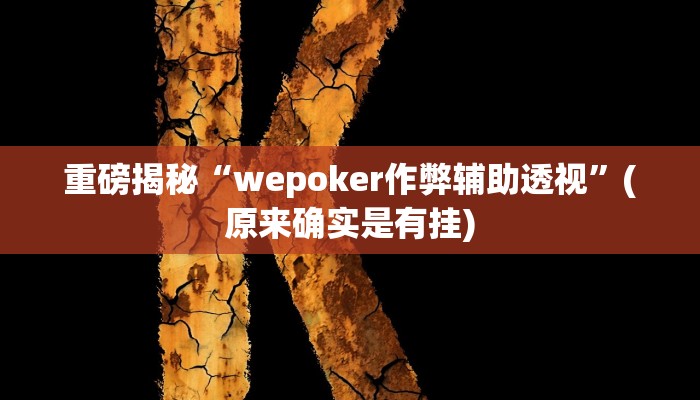 实测辅助”wepoker德州挂”(详细开挂教程)