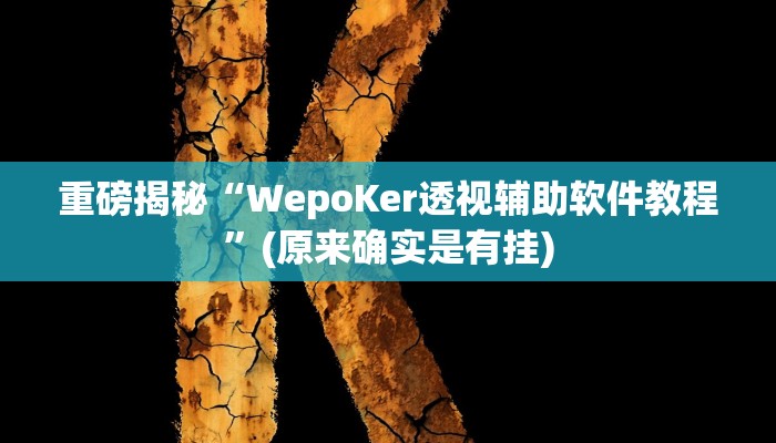 实测辅助”wepoker真的有确实有透视挂”(详细开挂教程)