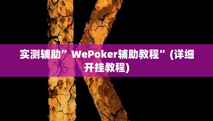 实测辅助”hhpoker能透视吗”(详细开挂教程)