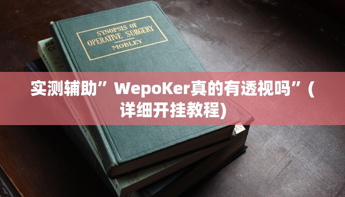 实测辅助”新版WePoker开挂”(详细开挂教程)