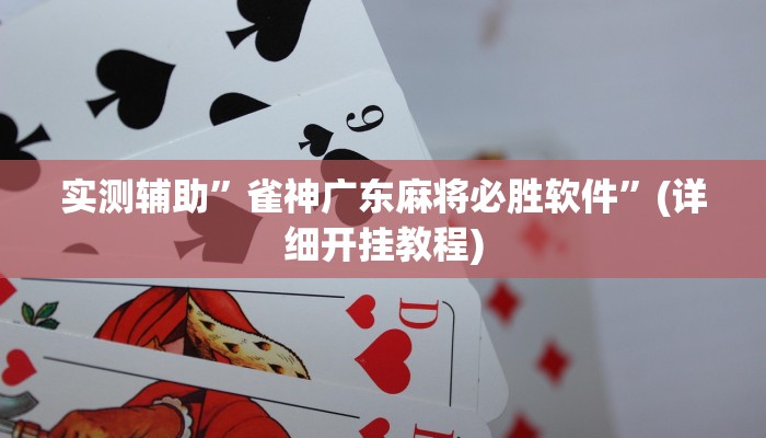 实测辅助”奇迹陕西棋牌免费开挂”(详细开挂教程)