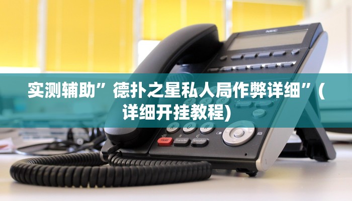 实测辅助”WepoKer开挂作弊教程”(详细开挂教程)