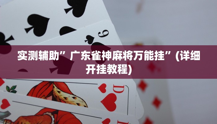实测辅助”天府棋牌有挂吗软件”(详细开挂教程)