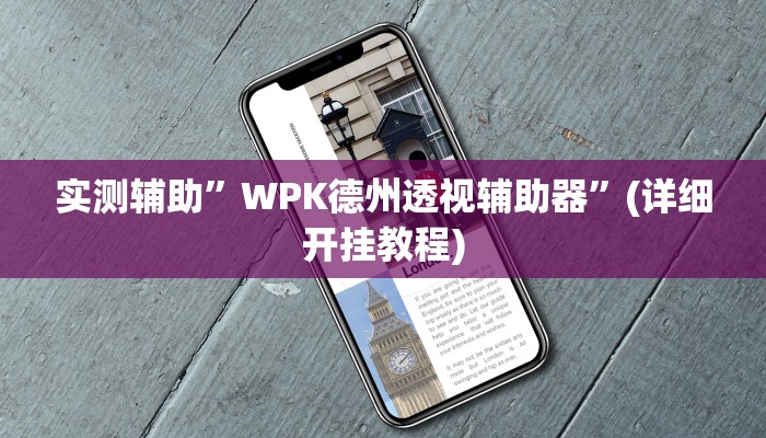 实测辅助”WPK德州透视辅助器”(详细开挂教程)