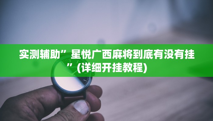 辅助神器“同城字牌确实真的有挂”其实确实有挂