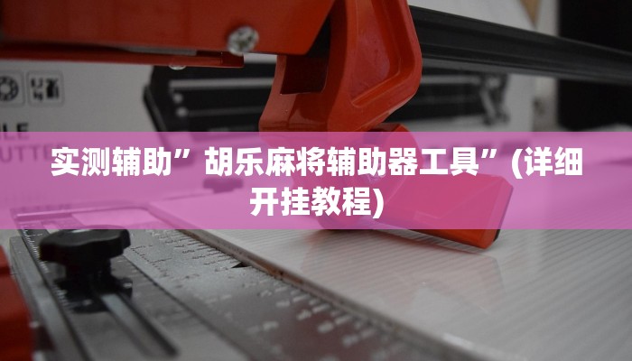 实测辅助”胡乐麻将辅助器工具”(详细开挂教程)