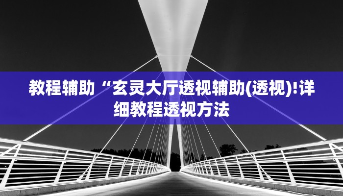 教程辅助“玄灵大厅透视辅助(透视)!详细教程透视方法