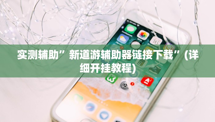 实测辅助”新道游辅助器链接下载”(详细开挂教程)