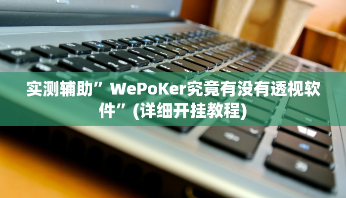 实测辅助”WePoKer究竟有没有透视软件”(详细开挂教程)