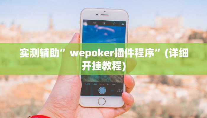 实测辅助”wepoker插件程序”(详细开挂教程)