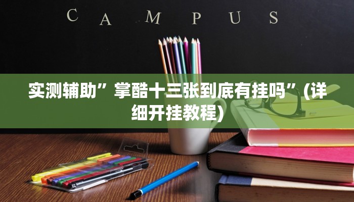 实测辅助”掌酷十三张到底有挂吗”(详细开挂教程)