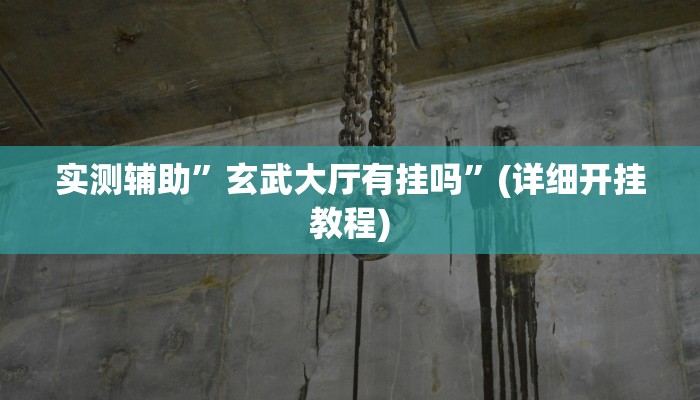 实测辅助”玄武大厅有挂吗”(详细开挂教程)