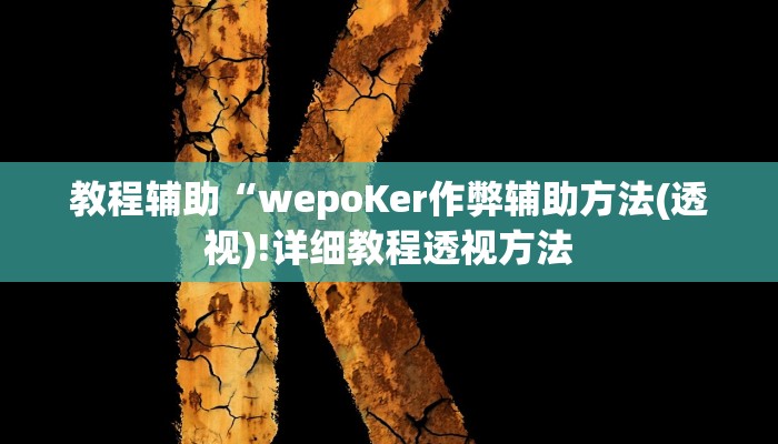 实测辅助”德州wepoker透视作弊方法”(详细开挂教程)