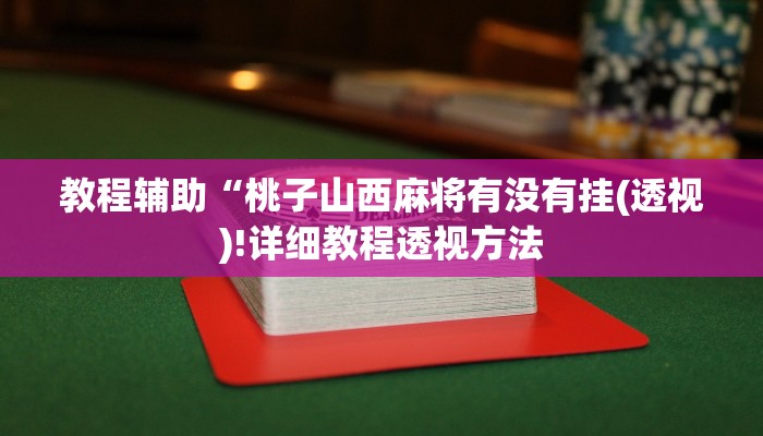 教程辅助“桃子山西麻将有没有挂(透视)!详细教程透视方法