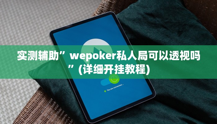 实测辅助”wepoker作弊辅助挂下载”(详细开挂教程)