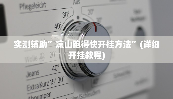 实测辅助”凉山跑得快开挂方法”(详细开挂教程)