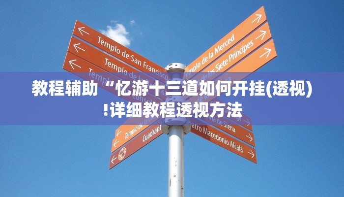 教程辅助“忆游十三道如何开挂(透视)!详细教程透视方法