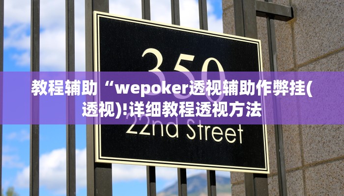 教程辅助“wepoker透视辅助作弊挂(透视)!详细教程透视方法