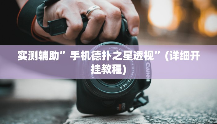实测辅助”手机德扑之星透视”(详细开挂教程)