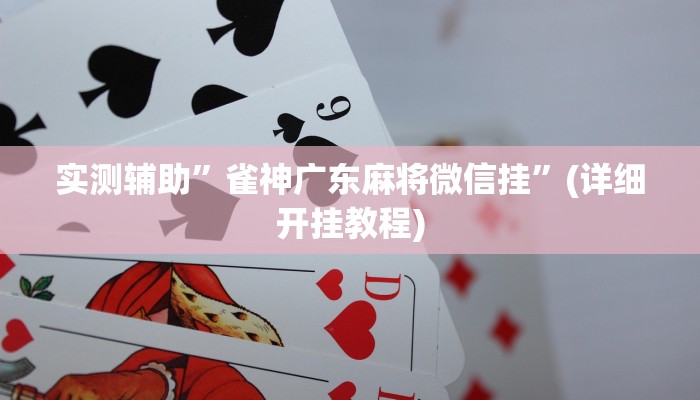 实测辅助”雀神广东麻将微信挂”(详细开挂教程)