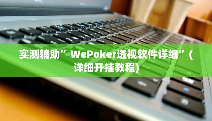 实测辅助”WePoker透视软件详细”(详细开挂教程)