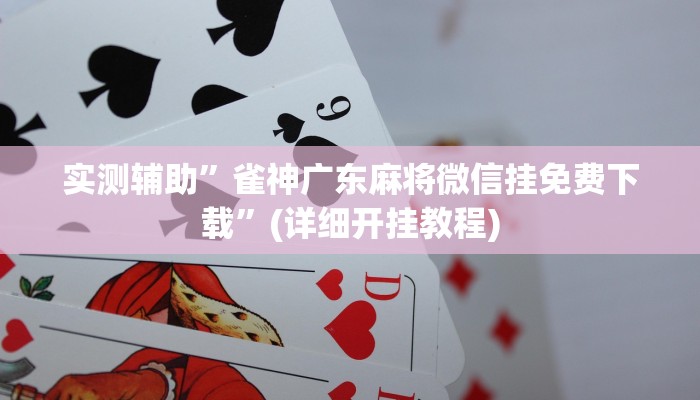 实测辅助”雀神广东麻将微信挂免费下载”(详细开挂教程)