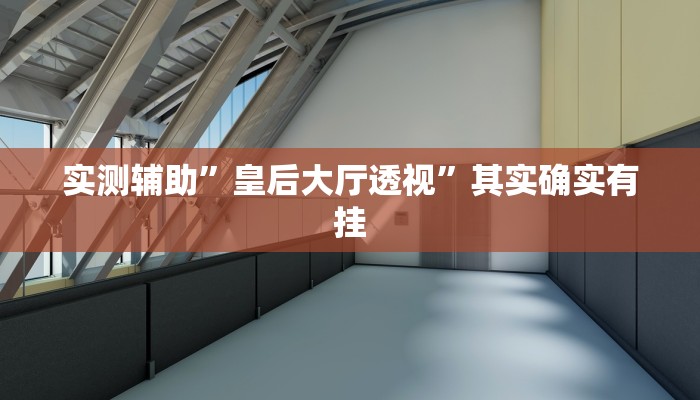 实测辅助”皇后大厅透视”其实确实有挂