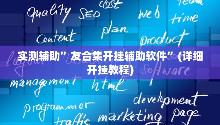 实测辅助”友合集开挂辅助软件”(详细开挂教程)