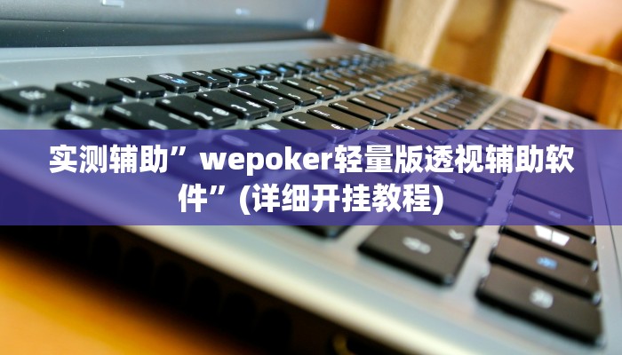 实测辅助”wepoker轻量版透视辅助软件”(详细开挂教程)