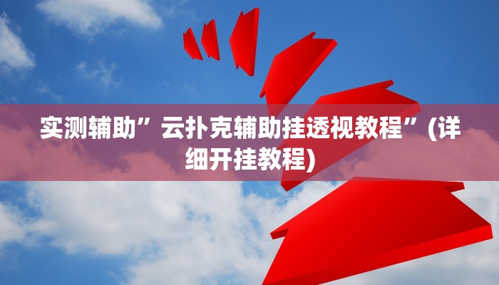 实测辅助”云扑克辅助挂透视教程”(详细开挂教程)