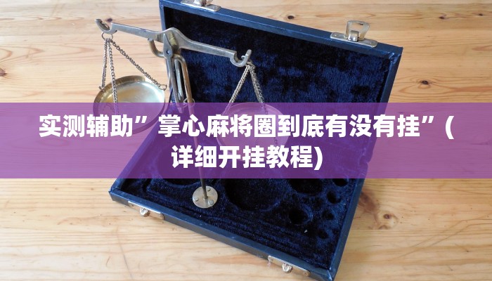 实测辅助”掌心麻将圈到底有没有挂”(详细开挂教程)