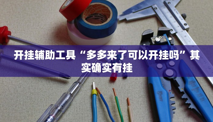 开挂辅助工具“多多来了可以开挂吗”其实确实有挂
