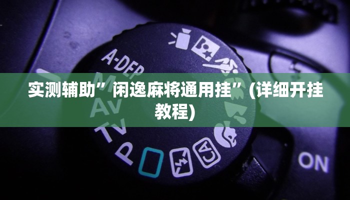 实测辅助”闲逸麻将通用挂”(详细开挂教程)