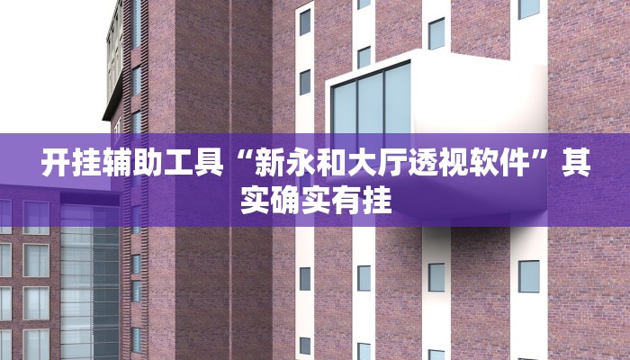开挂辅助工具“新永和大厅透视软件”其实确实有挂
