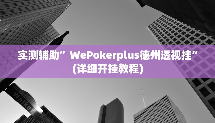 实测辅助”WePokerplus德州透视挂”(详细开挂教程)