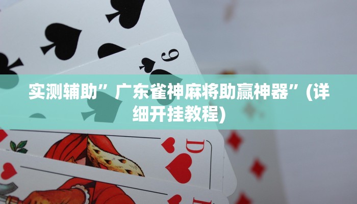 实测辅助”广东雀神麻将助赢神器”(详细开挂教程)