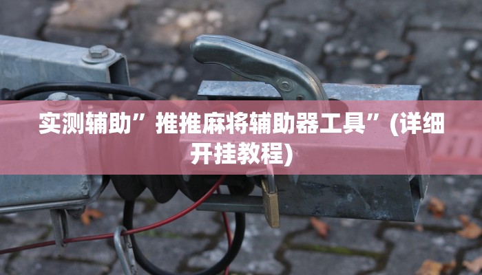 实测辅助”推推麻将辅助器工具”(详细开挂教程)
