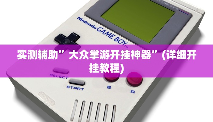 实测辅助”大众掌游开挂神器”(详细开挂教程)