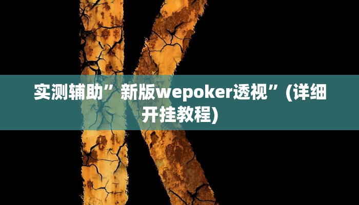 实测辅助”新版wepoker透视”(详细开挂教程)