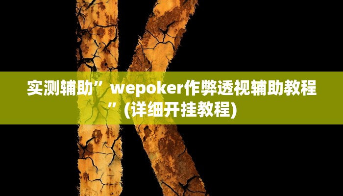 实测辅助”wepoker作弊透视辅助教程”(详细开挂教程)