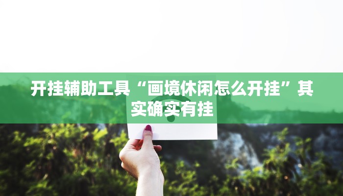 开挂辅助工具“画境休闲怎么开挂”其实确实有挂