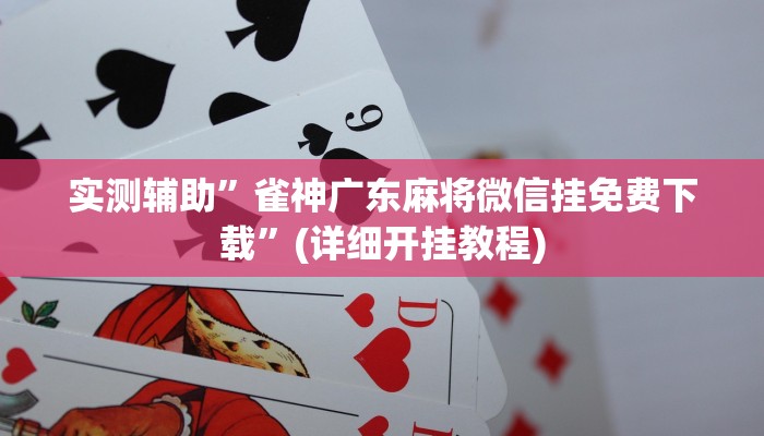 实测辅助”雀神广东麻将微信挂免费下载”(详细开挂教程)