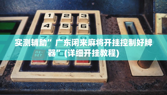 实测辅助”广东闲来麻将开挂控制好牌器”(详细开挂教程)