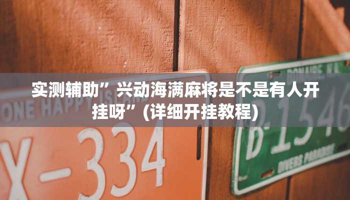 实测辅助”兴动海满麻将是不是有人开挂呀”(详细开挂教程)