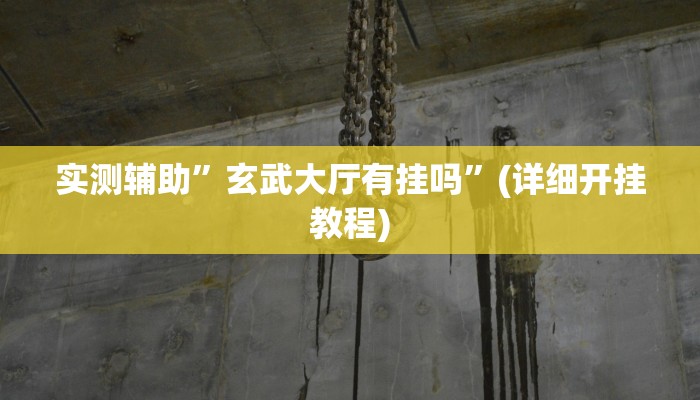 实测辅助”玄武大厅有挂吗”(详细开挂教程)