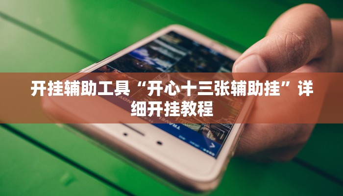 开挂辅助工具“开心十三张辅助挂”详细开挂教程
