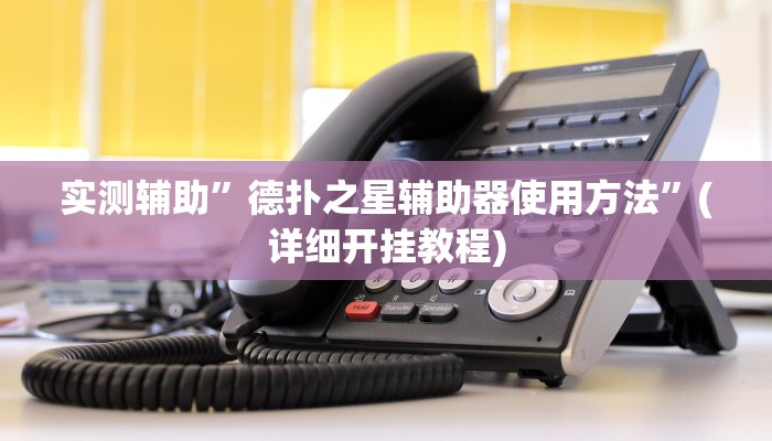 实测辅助”德扑之星辅助器使用方法”(详细开挂教程)
