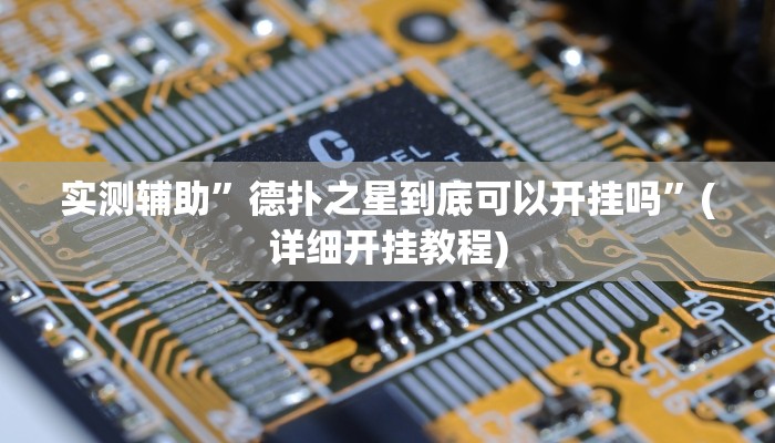 实测辅助”德扑之星到底可以开挂吗”(详细开挂教程)